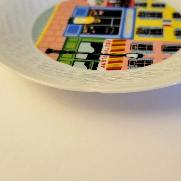 PHILIPPE DESHOULIERES Porcelaine De Limoges Plate Cafe Restaurant Set of 4 of 6 - Picture 7 of 8